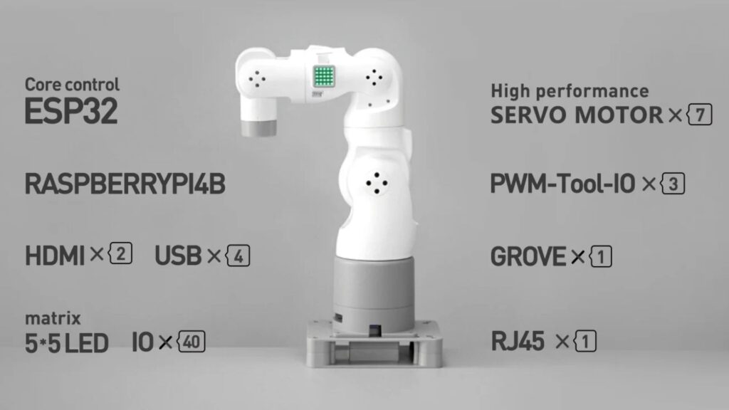 Brazo robótico myArm 300 Pi 2023. Tomado de Elephant Robotics